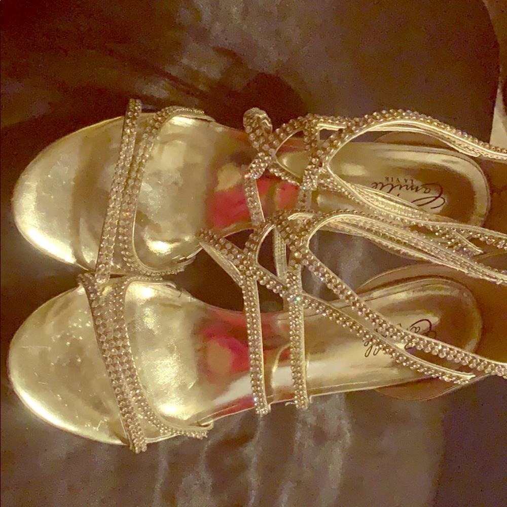 Gold 3 inch heels....worn once